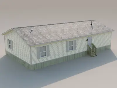 Trailer Houses  Low-poly 3D model