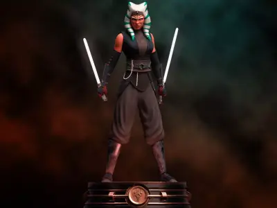 Fanart Star Wars AHSOKA TANO - Statue  3D print model