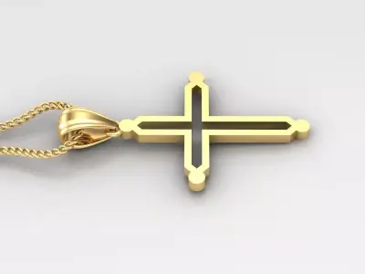 Cross Light Gold 4CP025 3DM STL 3D print model