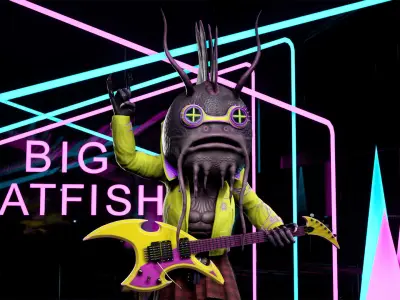 Big Catfish Low-poly 3D model