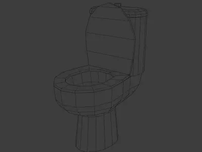 Toilet Low-poly 3D model