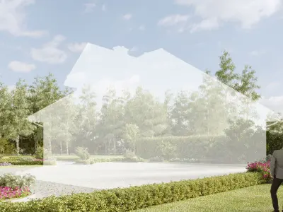 Exterior Scene Residential House 001 3D model