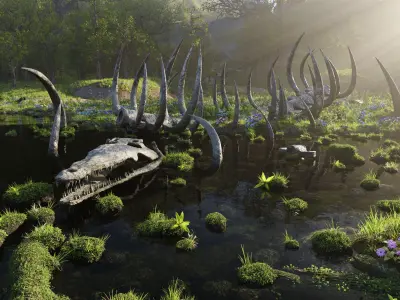 Skeleton Scene 3D model