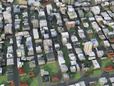 City 111 Low-poly 3D model