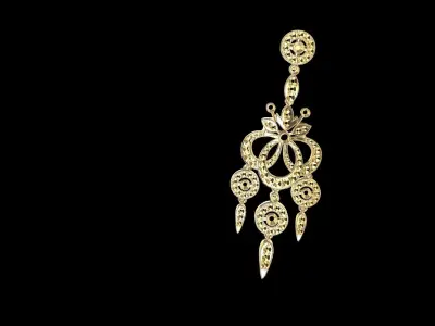 BEAUTIFUL HANGING EARRINGS  3D print model