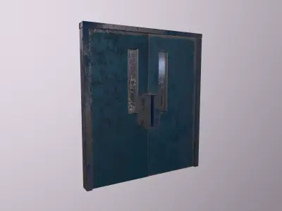 Door Game Ready Low Poly 3D Model Low-poly 3D model