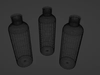 Water Bottle set of 3 - 3D Model Free 3D model