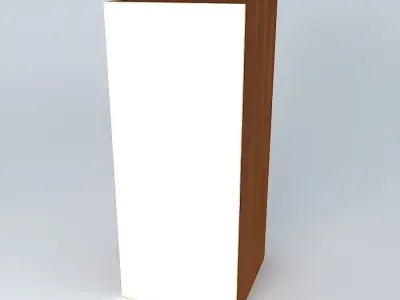 Cabinets wooden cabinet with door Free 3D model