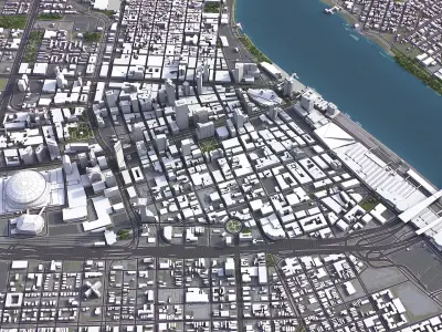 New Orleans Low-poly 3D model