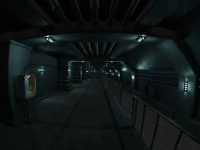 Underground Tunnel 3D Realistic Model 3D model