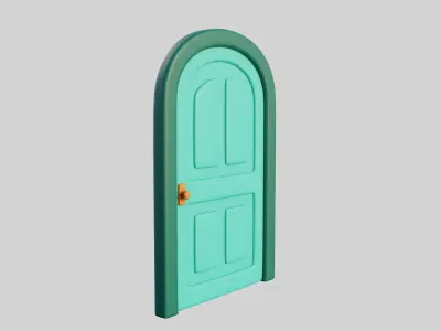 Cartoon Door 10a 3D model