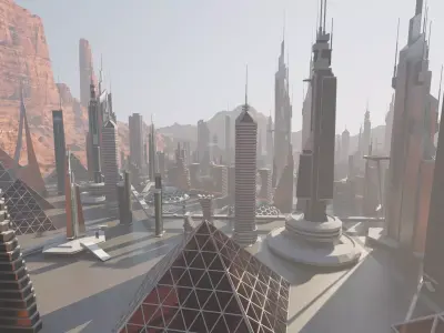 Future city -modern city- urban 3D model