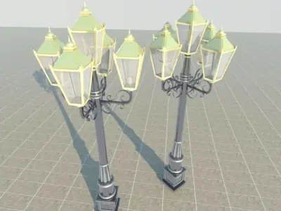 lampposts street lamp COLLECTION 3D model