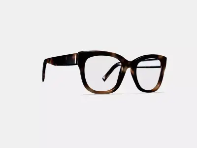 Tatum Eyeglasses in Cognac Tortoise 3D model
