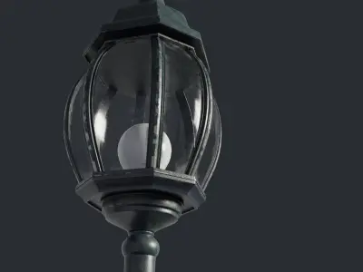Rounded Street Lamp Free 3D model