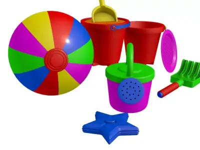 Beach Sand Toys 3D model