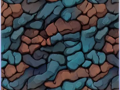 Stylized Stone Floor Seamless Texture Texture 24