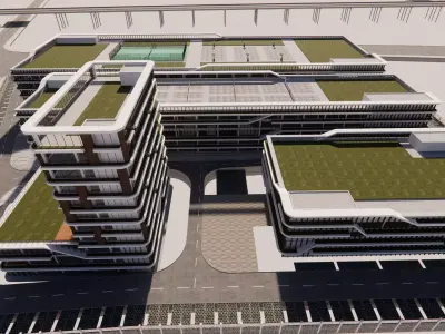 Modern City Block -A12 3D model