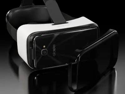 Alcatel VR Goggles with Idol 4S Low-poly 3D model