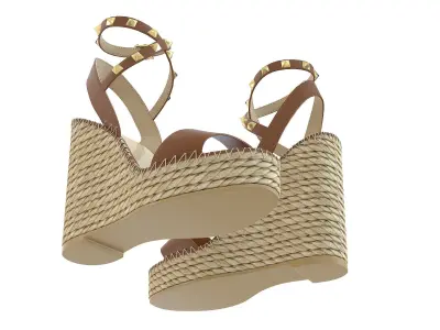 Valentino 125mm Rockstud Sandals Low-poly 3D model