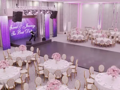 Resident Hotel Ballroom Almaty 3D model