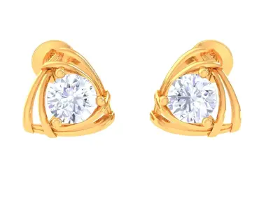Solitaire Super Light Weight Stud Earring 3D print model