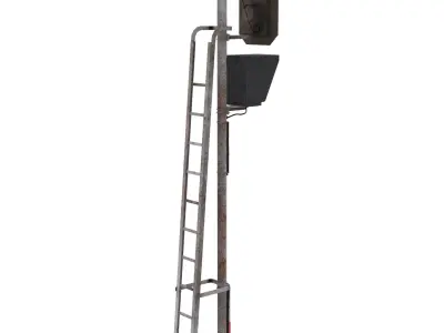 Train Traffic Light Weathered 13 3D model