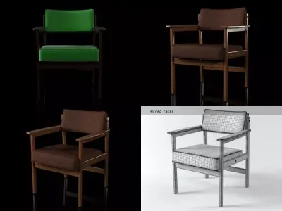 Tiao Armchair 3D model