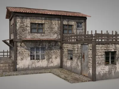 Anatolian Village House 5 Low-poly 3D model