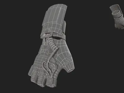 Scifi glove military  Low-poly 3D model