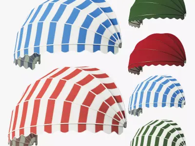 Awning half round window 3D model