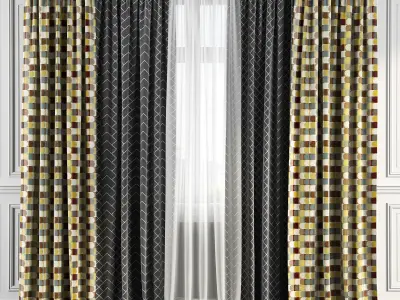 Curtain Set 164 3D model