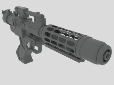 High Laser Gun 3D model