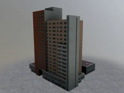 Prague High Rise Pack Low-poly 3D model