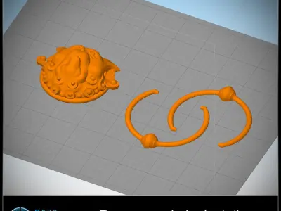 Labyrinth inspired Door knockers 3D print model