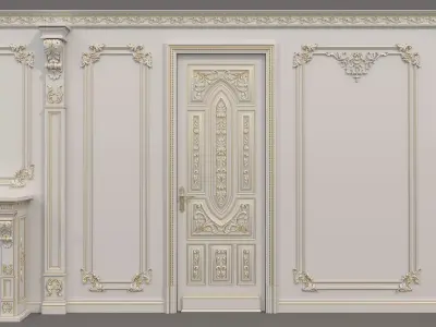 Wall Molding in Classic French style 51 3D model