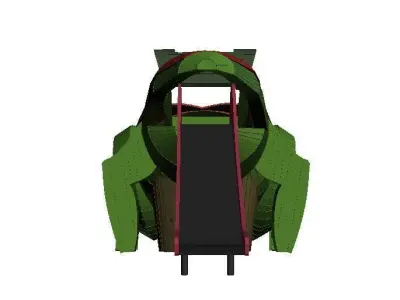Children wood animal playground frog  3D model