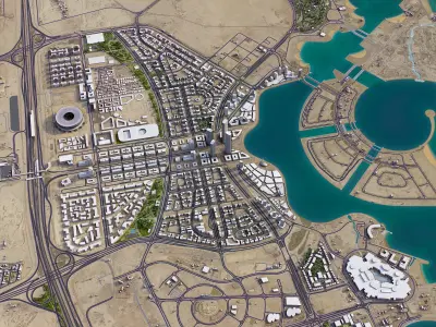 Lusail Low-poly 3D model