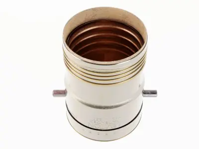 Vintage Nickeled Brass light bulb socket 3D model