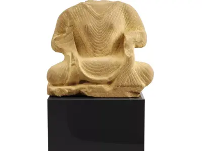 Buddha Torso sculpture Low-poly 3D model