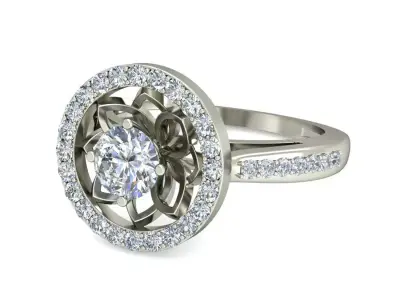 Women Ring  Render 3dm STL OBJ FBX Details 3D print model 125