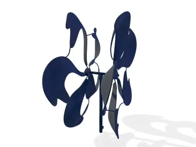 Copper Barlowe Contained Energy Wind Rotator 3D model