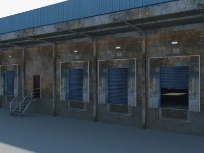 Warehouse Logistic Building 2 3D model