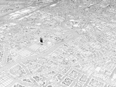Cityscape Berlin Germany 3D model