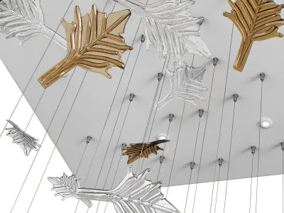 Chandelier leaves Low-poly 3D model