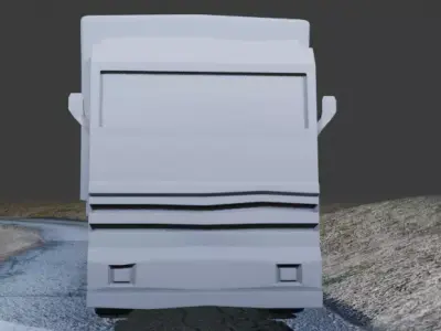 Modern Truck Low-poly 3D model