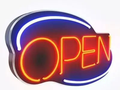 Open Sign 3 3D model