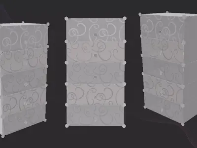 Shoe Cabinet Low-poly 3D model