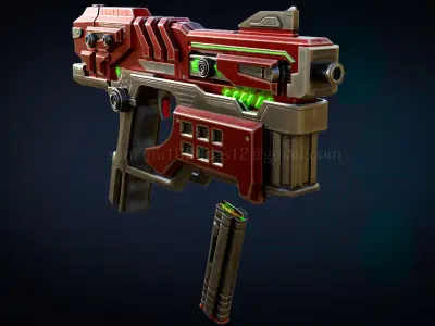 Scifi Desert Eagle Low-poly 3D model