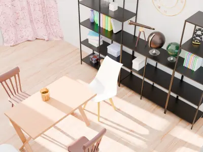 Living Room 3D model 3D model 2